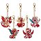 Dragon Diamond Painting Pendant Decoration Kits, Including Acrylic Board, Pendant Decoration Clasp, Bead Chain, Rhinestones Bag, Diamond Sticky Pen, Tray Plate and Glue Clay, Dark Red, 70x50mm