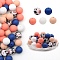 Food Grade Silicone Focal Beads, Silicone Teething Beads, Salmon, 15mm, 50pcs/set