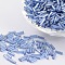 Glass Bugle Beads, Silver Lined, Light Blue, 6~8x1.8mm, Hole: 0.6mm, 1250pcs/50g