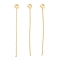 Brass Ball Head Pins, for Jewelry Making, Real 18K Gold Plated, 19.5~20.5x0.3mm, Head: 1.8mm