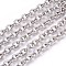 Tarnish Resistant 304 Stainless Steel Cable Chains, Unwelded, Oval, Stainless Steel Color, 10x8x2mm