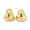 Brass Bead Cap Pendant Bails, for Globe Glass Bubble Cover Pendants, Real 18K Gold Plated, 5x4.5mm, Hole: 1.2mm