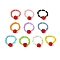 Glass Seed Beads Stretch Rings, Resin Rose Rings for Women, Mixed Color, 3mm, Inner Diameter: 20mm