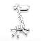 Tibetan Style Alloy Big Pendants, Giraffe, Cadmium Free & Lead Free, Antique Silver, 66x35x3mm, Hole: 3mm, about 70pcs/1000g