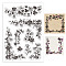 Custom Summer Theme PVC Plastic Clear Stamps, for DIY Scrapbooking, Photo Album Decorative, Cards Making, Flower, 160x110mm