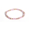 Natural Rose Quartz Bead Stretch Bracelets, with Alloy Beads, Column, Inner Diameter: 5cm