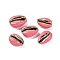 Electroplated Cowrie Shell Beads, No Hole/Undrilled, with Enamel, Hot Pink, 19~23x12.5~17x7~7.5mm