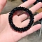 Sparkle Glass Beads Hair Ties, Elastic Hairbands for Women, Black, 70mm