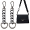 Unicraftale 2Pcs Aluminum & Iron & Zinc Alloy Oval Link Purse Strap Extenders, with Swivel Clasp, Gunmetal, 10.5cm