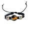 Natural Tiger Eye with Alloy Bracelets, African Chief, 7-1/8x3/4 inch(18x2cm)