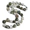 Dyed Natural White Jade Imitation Tourmaline Nuggets Beaded Necklaces for Women Men, 20.08~21.26 inch(51~54cm)