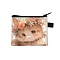 Polyester Wallets, Rectangle with Cat Pattern Makeup Bags, Colorful, 11x13.5cm