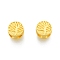 Alloy Beads, Flat Round with Tree of Life, Matte Gold Color, 8.5x5.5mm, Hole: 2.5x3mm