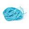 Korean Waxed Polyester Cords, Deep Sky Blue, 1mm, about 16.4 yards(15m)/bag