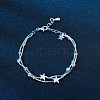 Brass Link Bracelet BJEW-BB45108-2