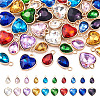 Pandahall 40Pcs 20 Styles Faceted Glass Rhinestone Pendants GLAA-TA0001-44-1