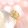 Trendy Gold Plated Brass Cubic Zirconia Wide Band Finger Rings RJEW-BB15365-6G-3