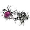 Dual-use Items Alloy Pave Dyed Shell Spider Brooch JEWB-C026-04C-AS-2