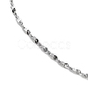 Ion Plating(IP) Adjustable 304 Stainless Steel Serpentine Chain Necklaces NJEW-K270-04P-3