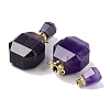 Natural Amethyst Perfume Bottle Pendants G-Q163-10G-08-2