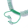 Adjustable Natural Green Aventurine Braided Bead Bracelets BJEW-F369-A11-3
