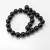Synthetic Black Stone Beads Strands X-G-G088-12mm-2