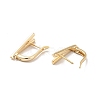 V-shaped Rack Plating Brass Hoop Earring Findings with Latch Back Closure KK-D083-04G-2