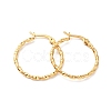 Vacuum Plating 201 Stainless Steel Twist Rope Hoop Earrings with 304 Stainless Steel Pins for Women EJEW-D279-03G-01-1