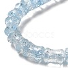 Transparent Crackle Glass Beads Strands GLAA-D025-01A-3