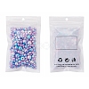 420Pcs 7 Style Rainbow ABS Plastic Imitation Pearl Beads OACR-YW0001-06-7