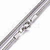 304 Stainless Steel Snake Chain Necklaces NJEW-F248-01D-P-2