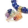 Natural Lapis Lazuli(Dyed) Stretch Bracelet BJEW-JB08747-02-4