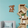 Creative Natural Wooden Wall Hanging Decoration AJEW-WH0331-004-5