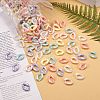 1200Pcs 6 Colors Spray Painted Acrylic Linking Rings MACR-SZ0001-65-5