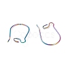 Ion Plating(IP) 304 Stainless Steel Hoop Earrings Findings Kidney Ear Wires STAS-E009-6M-1