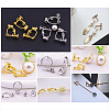 Brass Clip-on Earrings Findings KK-TA0007-66-13