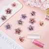 Gorgecraft 12Pcs 4 Colors 3D Flower Glass Beaded Appliques PATC-GF0001-47-4