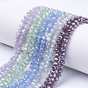 Electroplate Glass Beads Strands EGLA-A034-J6mm-A-1