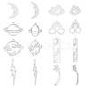 Unicraftale 16Pcs 8 Style 201 Stainless Steel Pendants STAS-UN0026-48-2