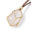 Crystal Holder Cage Necklaces NJEW-JN04586-02-5