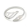 Non-Tarnish 304 Stainless Steel Cuff Rings RJEW-G299-02P-2