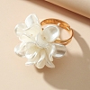 Acrylic Flower Finger Rings PW-WG79C3E-01-3