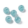 Transparent Crackle Acrylic Bead X-OACR-H019-02-2