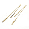Brass Coreana Chain Tassel Big Pendants X-KK-T032-167G-2