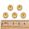 Iron Rhinestone Spacer Beads RB-A010-10MM-G-6