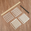 4Pcs 4 Style Wood Mini Calendar Square DIY-WH0504-134-3