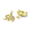 Rack Plating Brass Micro Pave Clear Cubic Zirconia Pendants KK-R157-03G-2