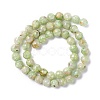 Assembled Synthetic Green Fluorite and Selenite Beads Strands G-K317-A16-4
