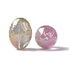 UV Plating Rainbow Iridescent ABS Plastic Glitter Beads KY-G025-01-2