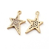 Brass Micro Pave Cubic Zirconia Pendants X-KK-S350-283-1